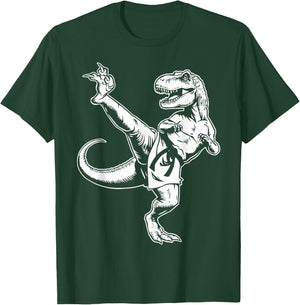 Taekwondo Dinosaur Martial Arts Kids Men Boys Karate T-Shirt - T-Shirt | Forest