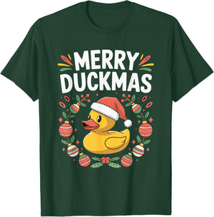 Merry Duckmas Christmas Rubber Duck T-Shirt - T-Shirt | Forest