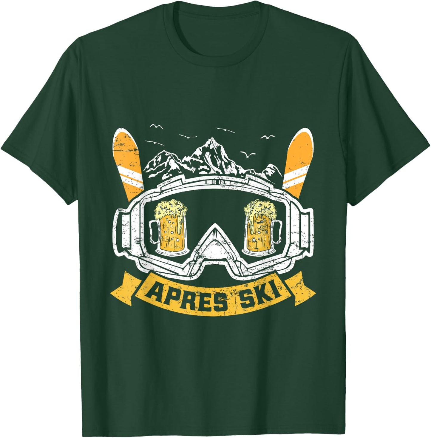 Apres-Ski Winter Sports , black T-Shirt - T-Shirt | Forest