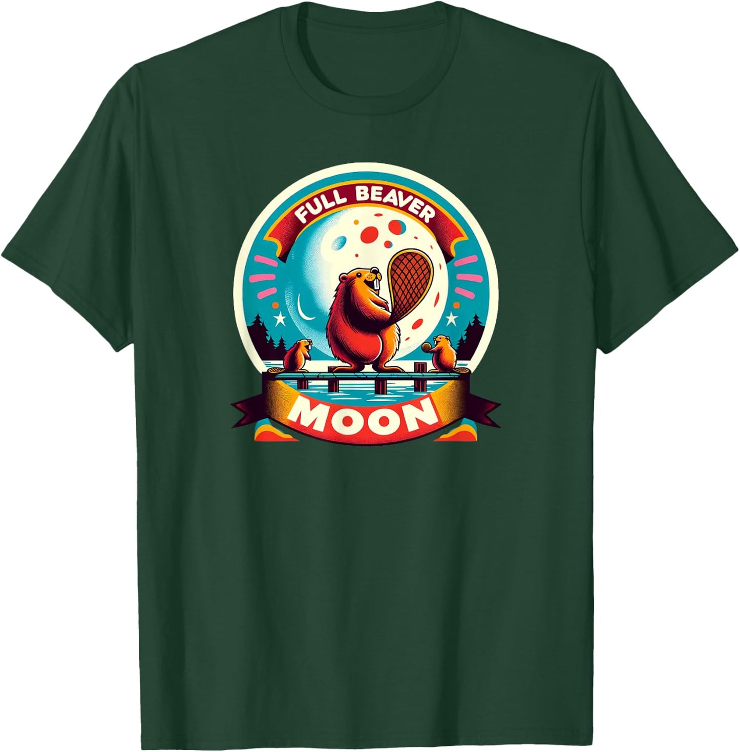 Full Beaver Moon T-Shirt - T-Shirt | Forest