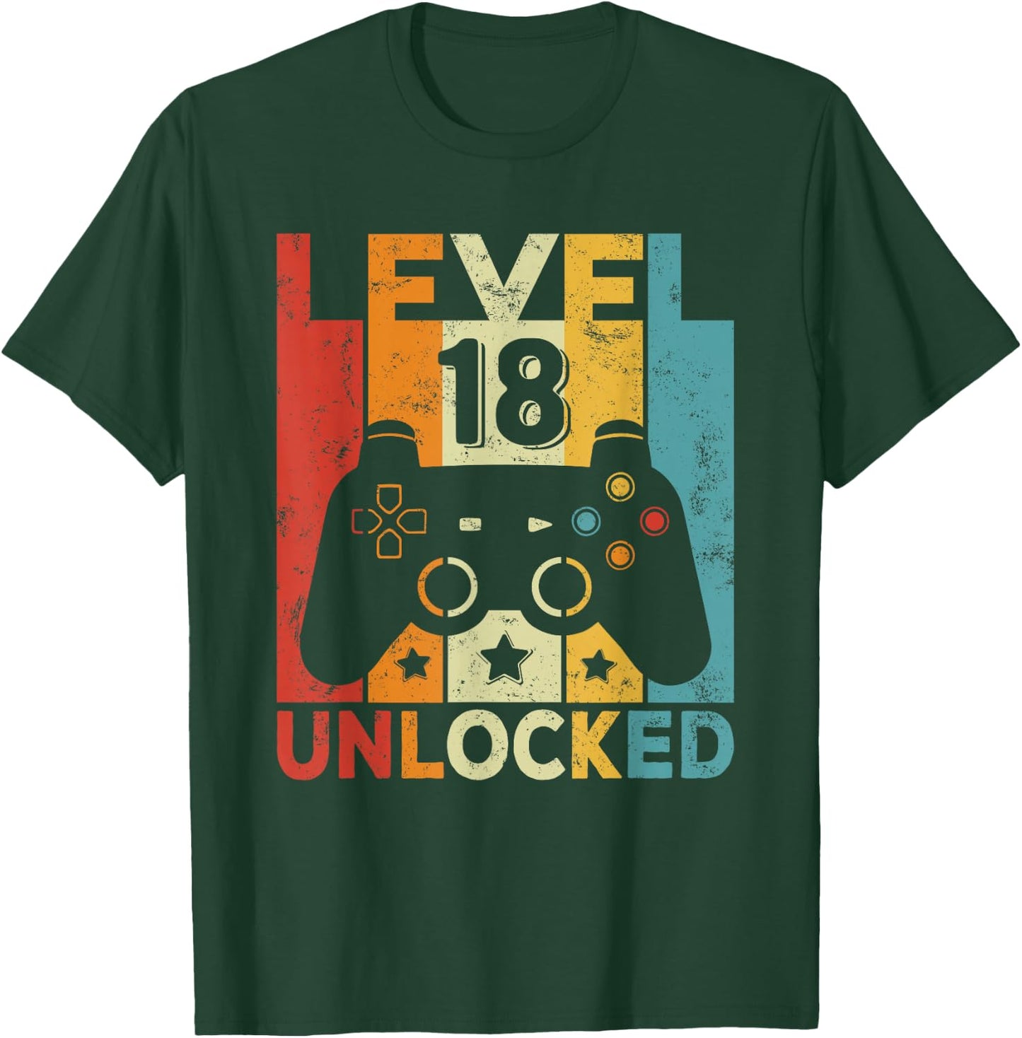 18th Birthday Boy Girl 18 Years Game Controller Gamer T-Shirt - T-Shirt | Forest