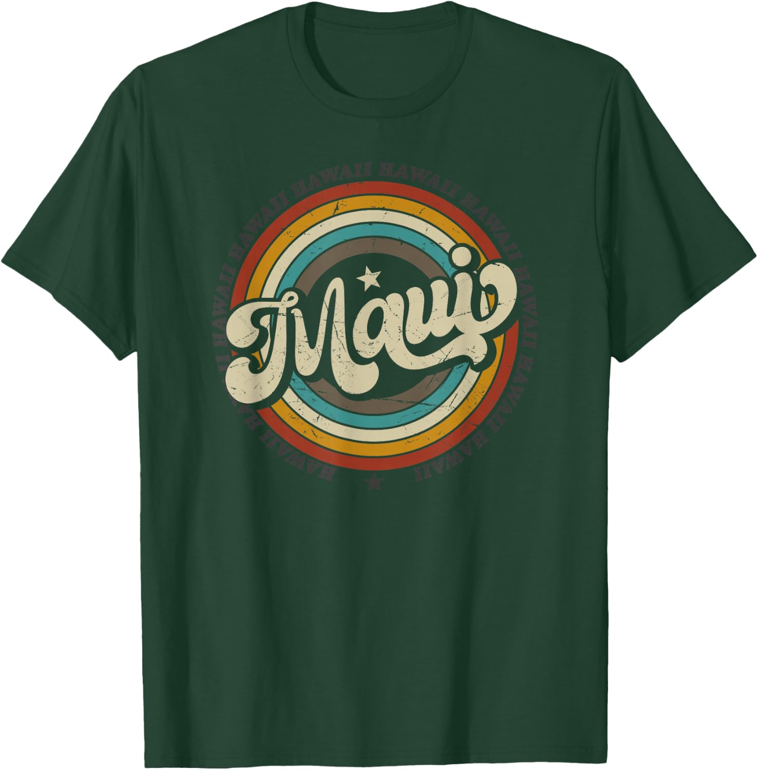 Maui Hawaii Hawaii Beach Surf Retro 70er 80er Vintage T-Shirt - T-Shirt | Forest