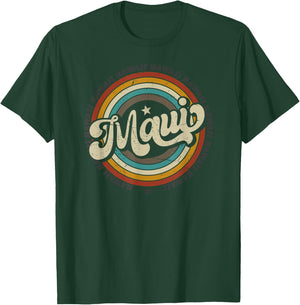 Maui Hawaii Hawaii Beach Surf Retro 70er 80er Vintage T-Shirt - T-Shirt | Forest