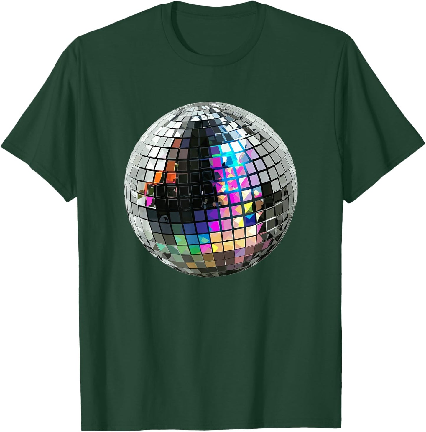 Disco Ball 90s Outfit Theme Party 80s Outfit , black T-Shirt - T-Shirt | Forest