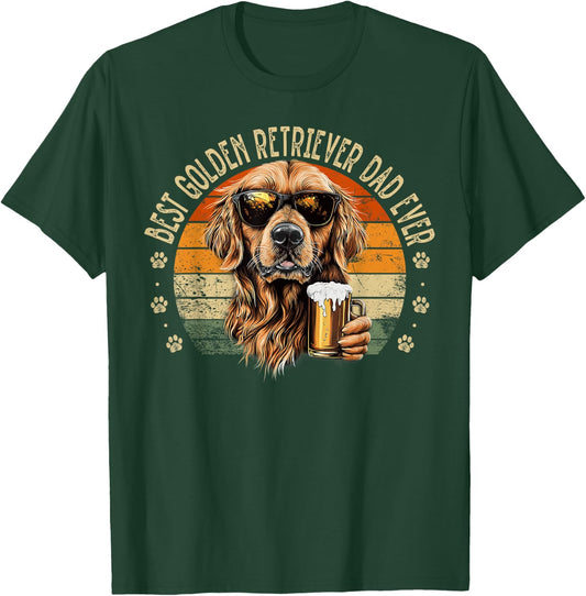 Golden retriever Dad Dog Funny Fête des Pères Chien Homme T-Shirt - T-Shirt | Forest