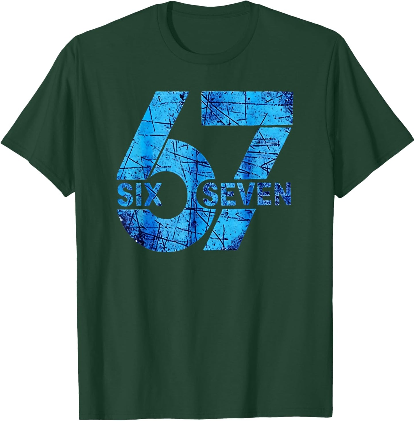 Kids Meme 6 7 Six Seven Blue Trendmeme T-Shirt - T-Shirt | Forest