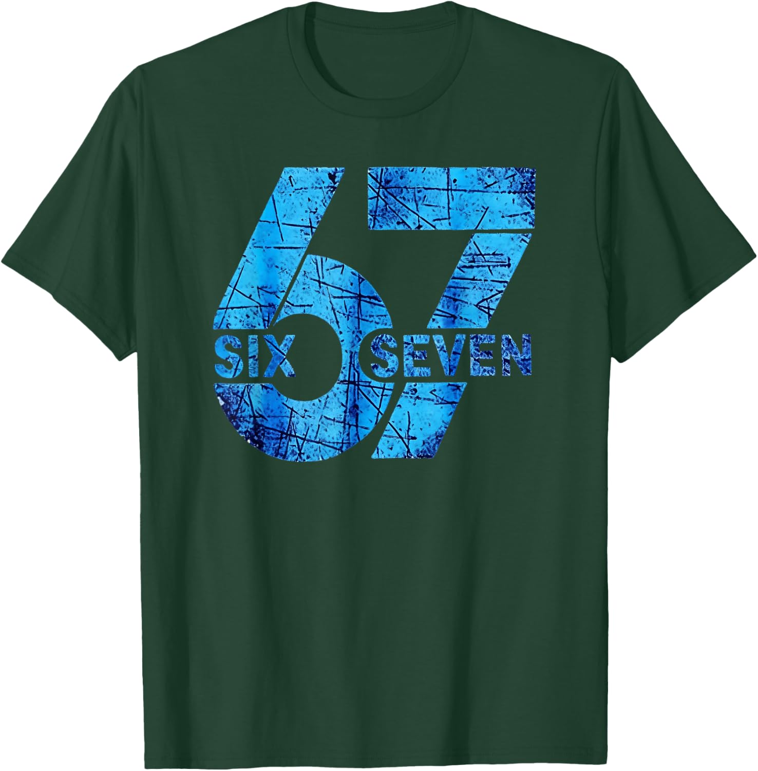 Kids Meme 6 7 Six Seven Blue Trendmeme T-Shirt - T-Shirt | Forest