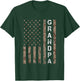 Grandpa Grandfather American Flag Fathers Day Men T-Shirt - T-Shirt | Forest