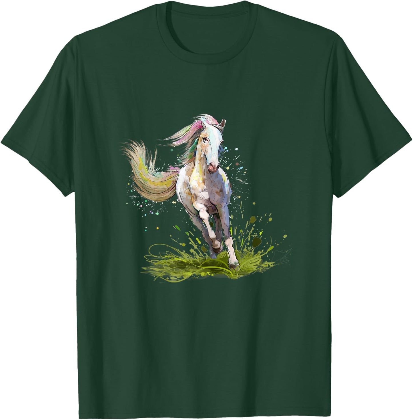 Horse Shirt Girl Gifts Horse Woman Equestrian Rider , Black T-Shirt - T-Shirt | Forest