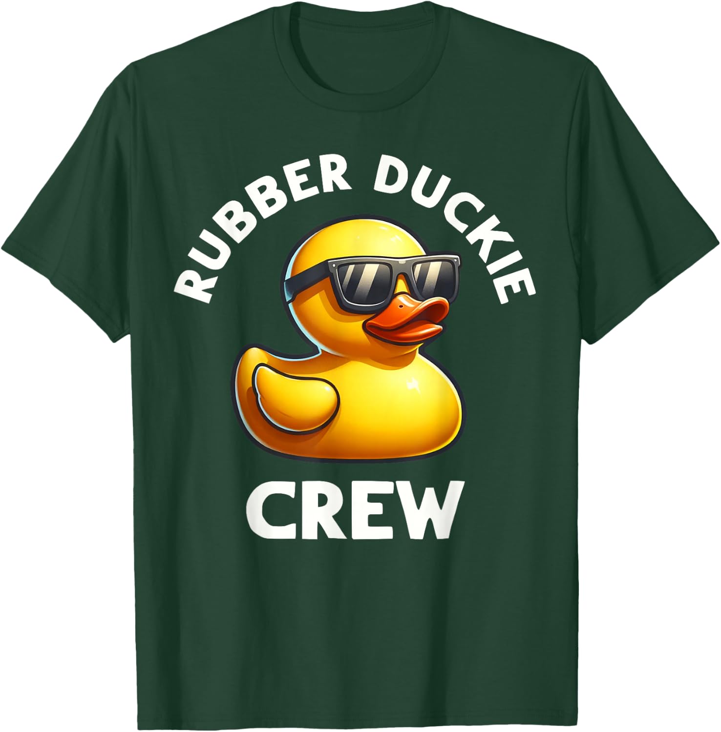 Rubber Duck Funny Quack Yellow Rubber Duckie Crew Graphic T-Shirt - T-Shirt | Forest