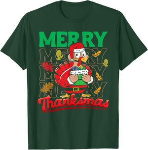 Happy Thanksgiving Thanksgiving Christmas Turkey T-Shirt - T-Shirt | Forest