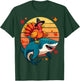 Funny Shark & Turkey Thanksgiving Day Kids Harvest Festival T-Shirt - T-Shirt | Forest