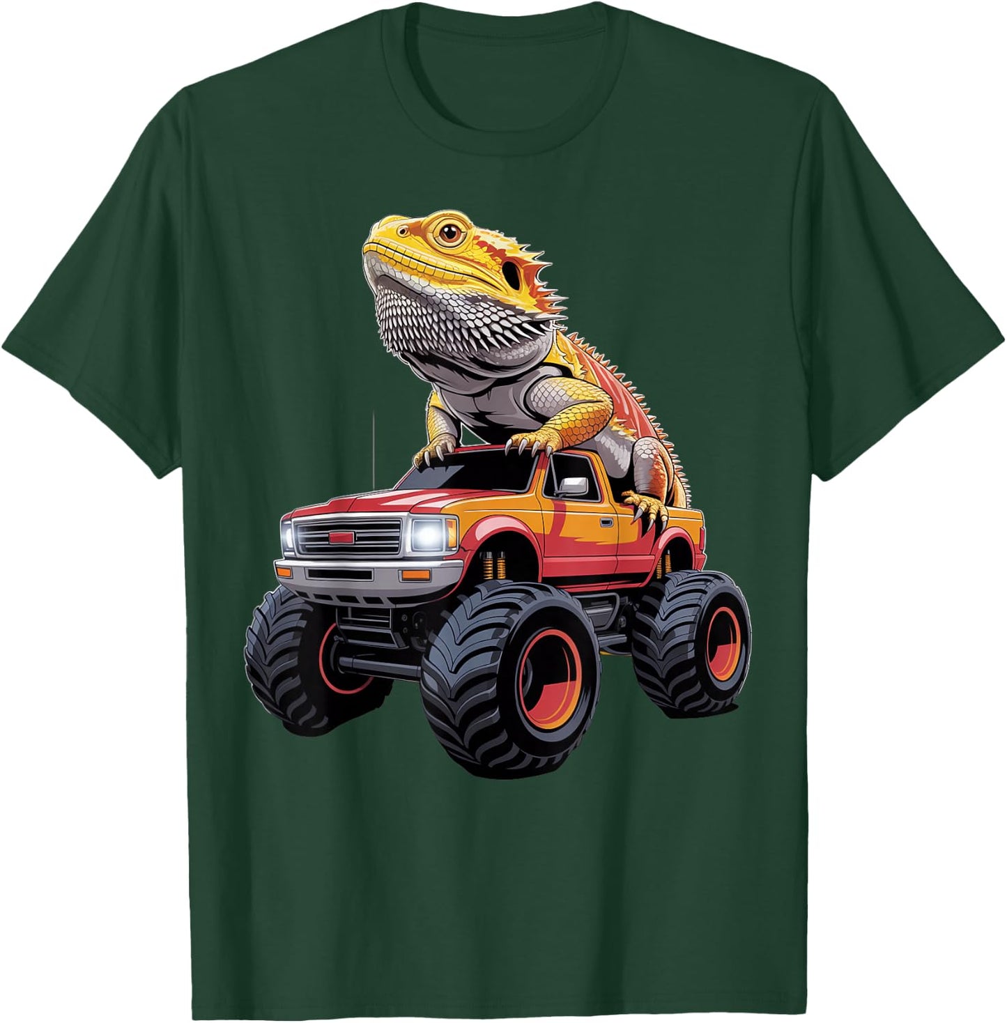 Monster Truck With Bearded Dragon T-Shirt - T-Shirt | Forest