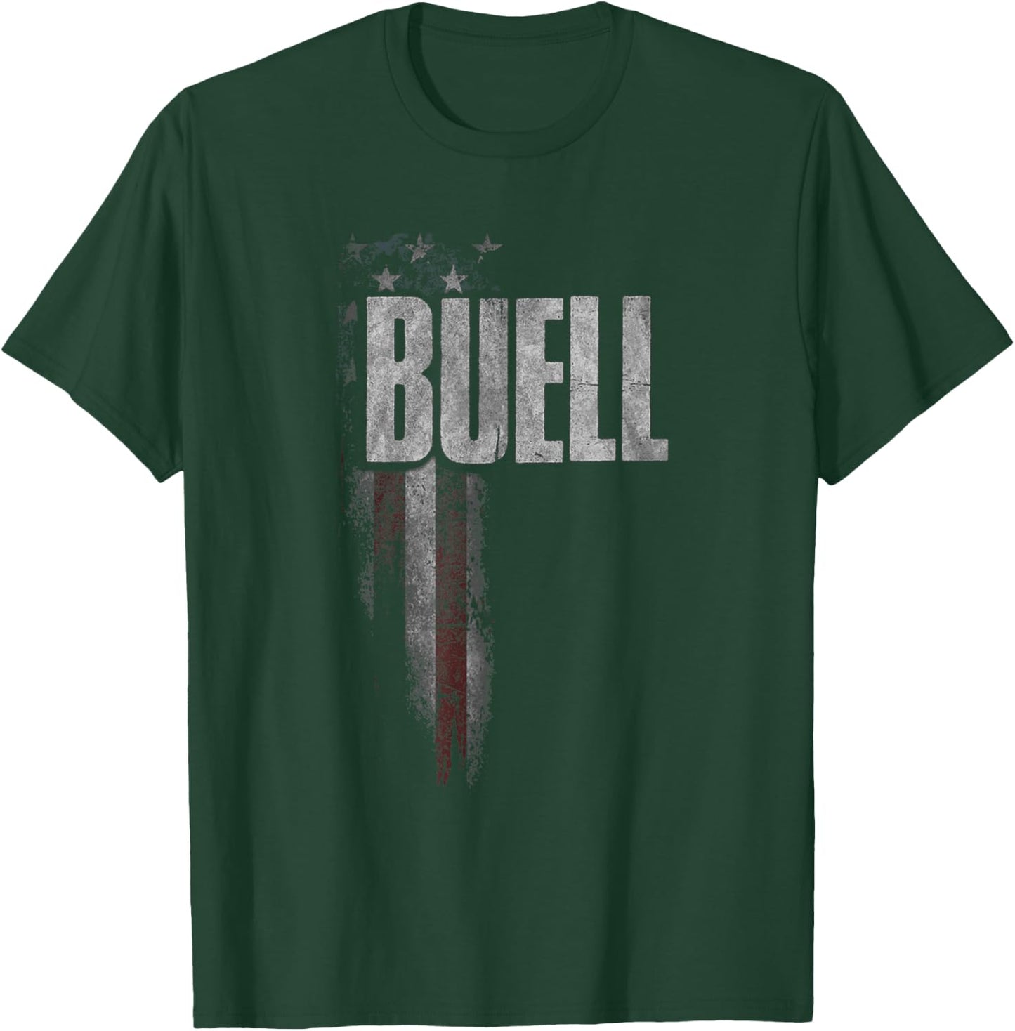 Buell Family American Flag T-Shirt - T-Shirt | Forest