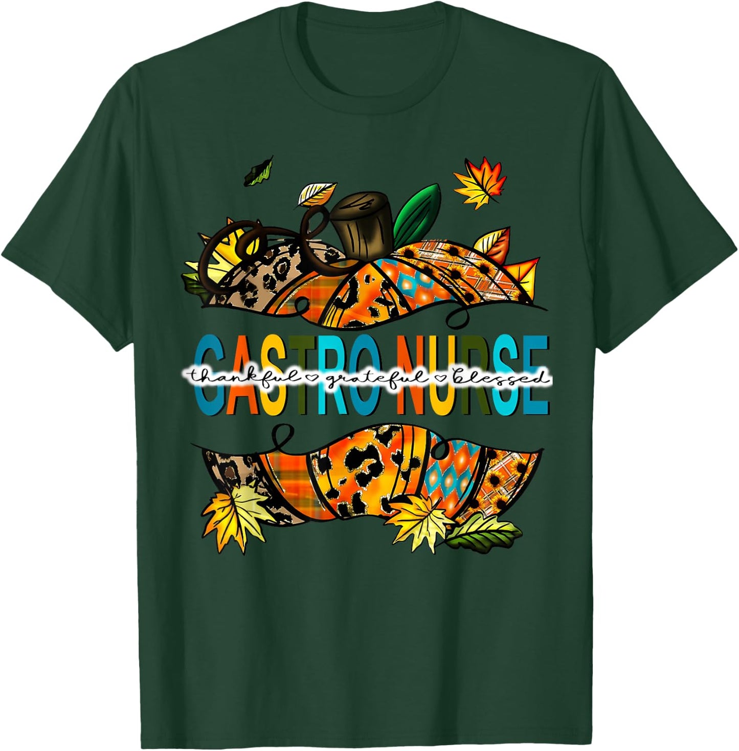 Fall Gastro Nurse Pumpkin Gastro Crew Endoscopy Thanksgiving T-Shirt - T-Shirt | Forest