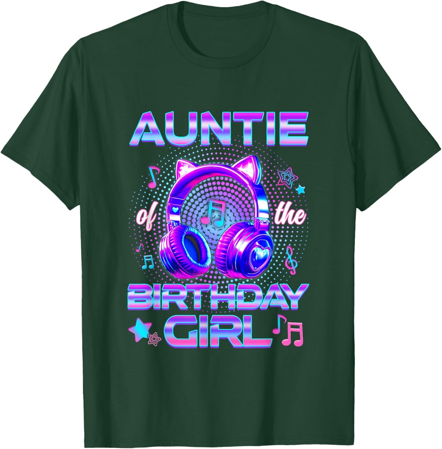 Auntie of The Birthday Girl K-Pop Korean Family Birthday T-Shirt - T-Shirt | Forest