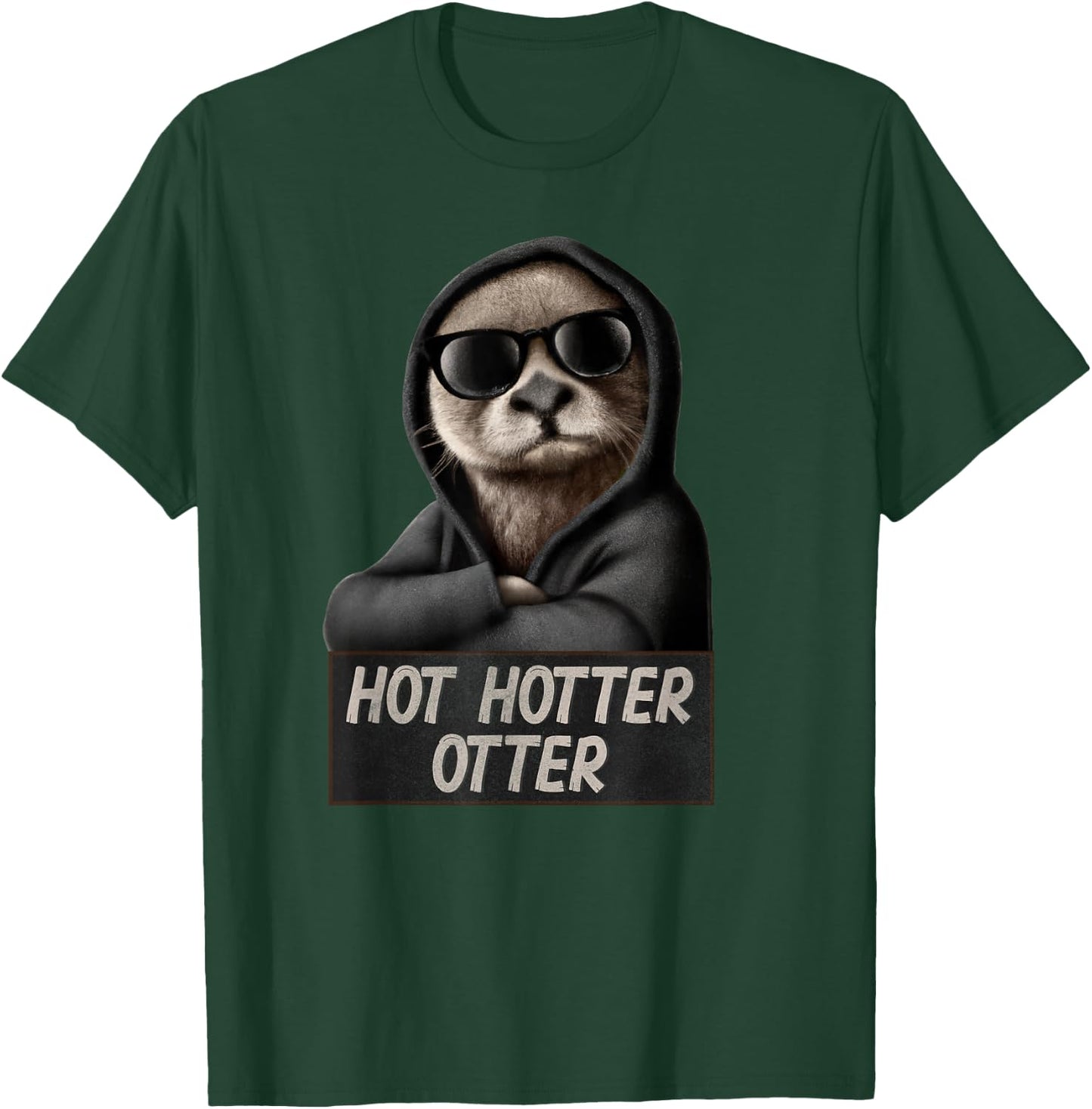 Funny Hot Hotter Otter Otterliebe , black T-Shirt - T-Shirt | Forest