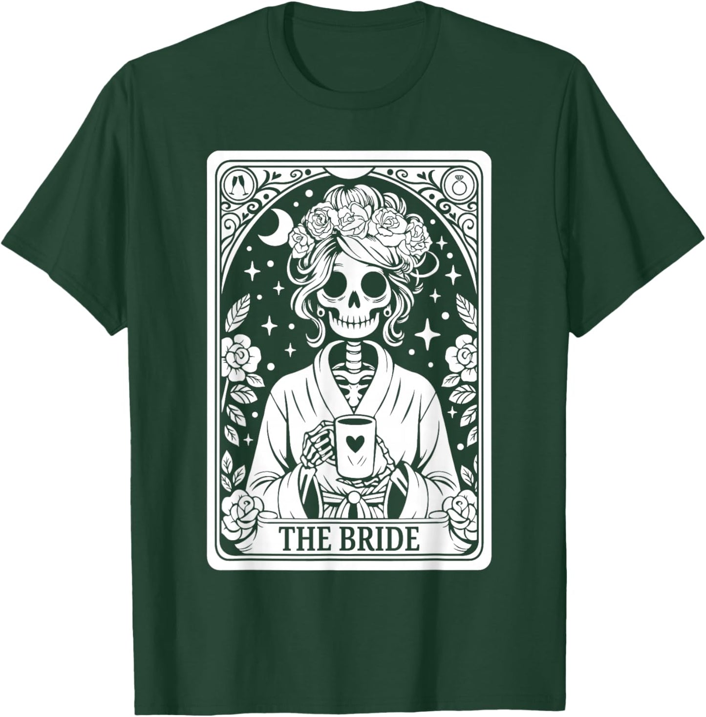 The Bride Skeleton Wedding Bachelorette Gothic Matching T-Shirt - T-Shirt | Forest