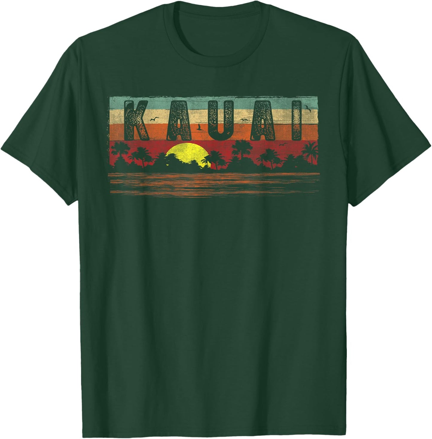 Vintage Tropical Kauai Hawaii Shirt - Kauai Hi T Shirt T-Shirt - T-Shirt | Forest