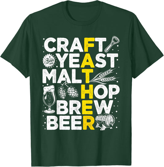 Brew Dad Beer Brewer Brewing Father's Day Daddy Papa T-Shirt - T-Shirt | Forest