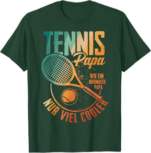 Tennis Papa Nur Cooler Vater Tennisspieler Vatertag T-Shirt - T-Shirt | Forest