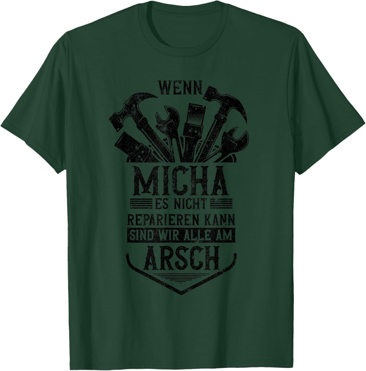 Micha Vorname Name Lustiges Micha T-Shirt - T-Shirt | Forest