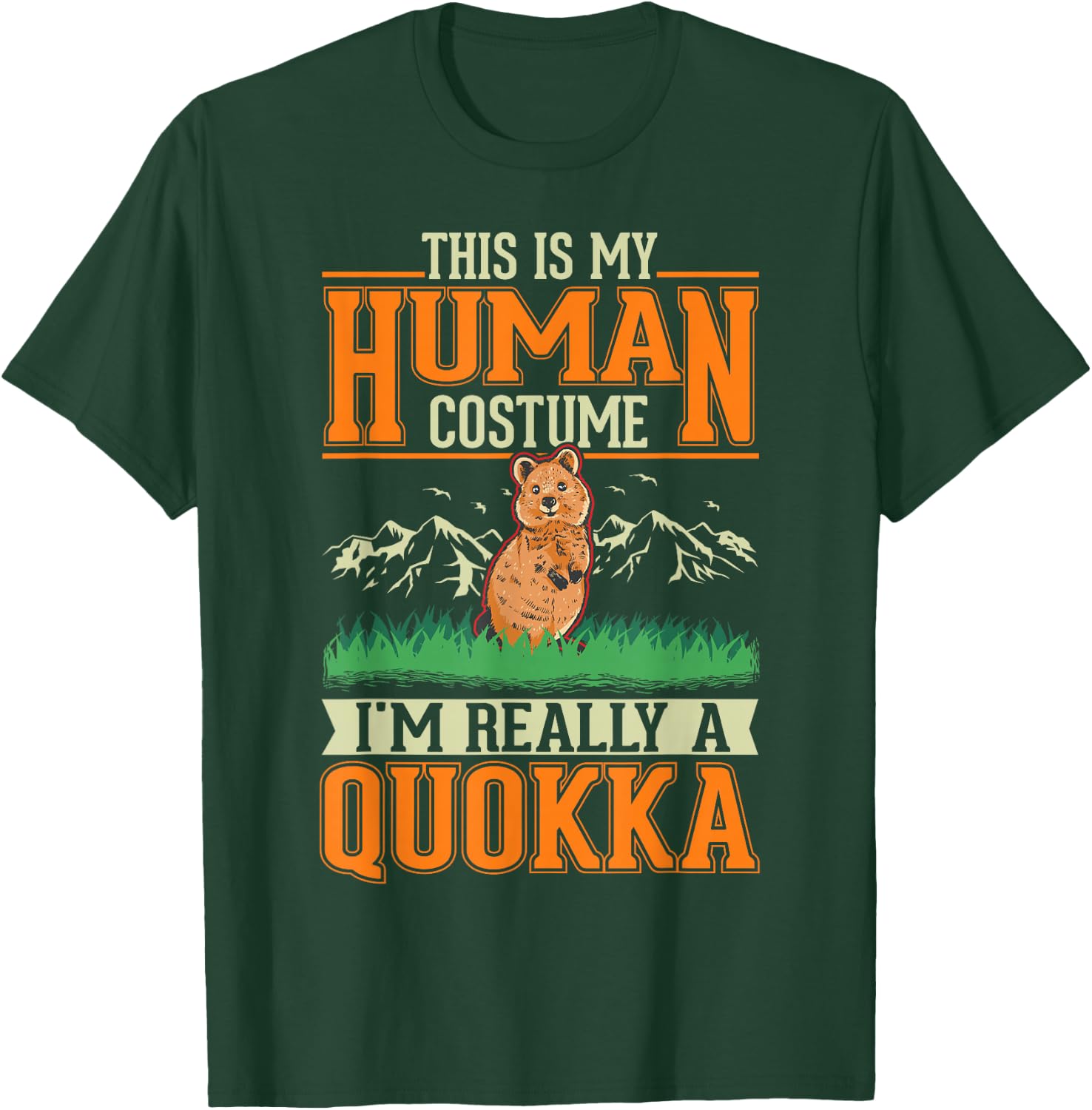 Quokka Human Costume Halloween Quokka T-Shirt - T-Shirt | Forest