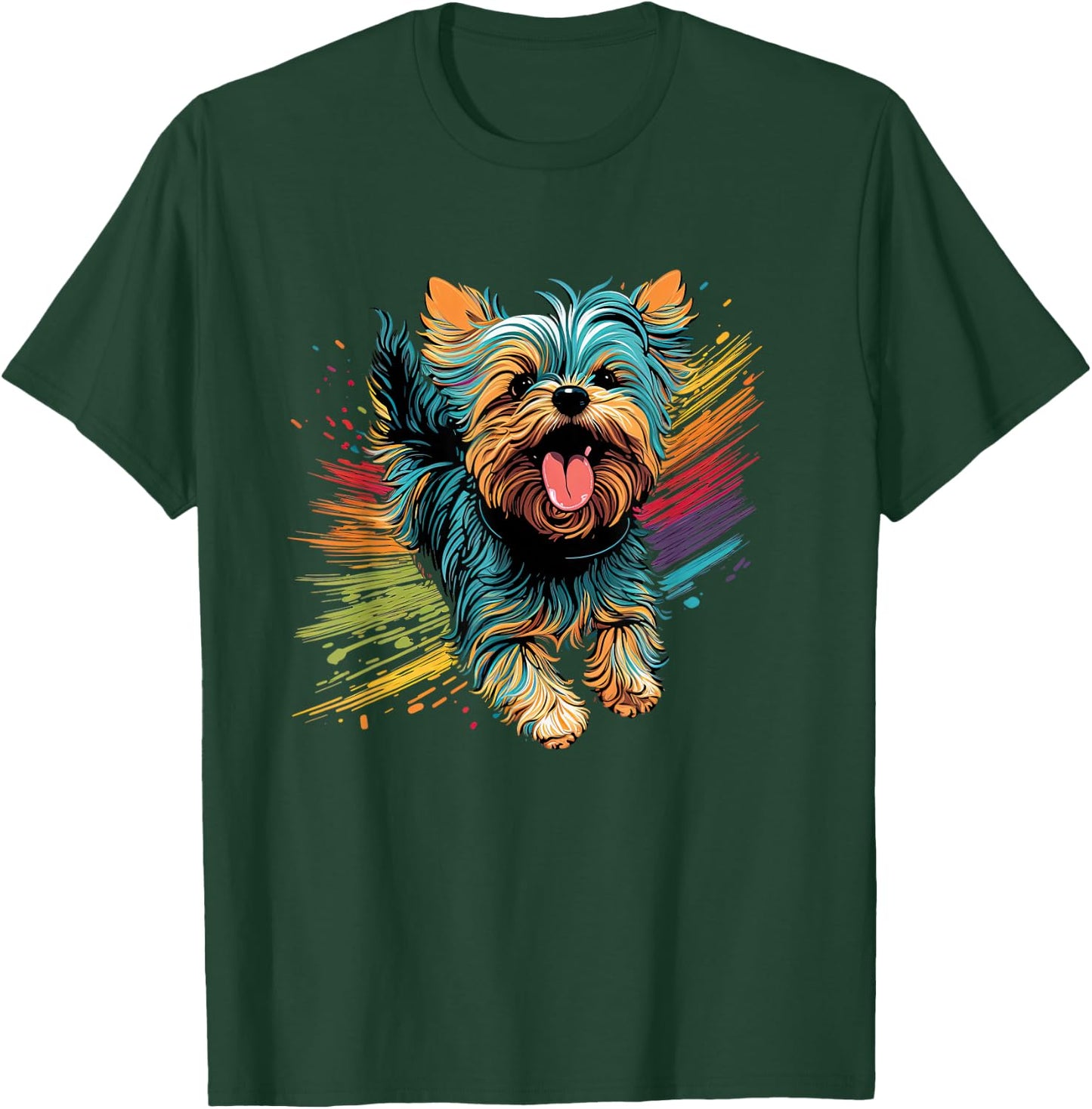 Yorkshire Terrier Dog Owner Cartoon of a Yorkshire Terrier T-Shirt - T-Shirt | Forest