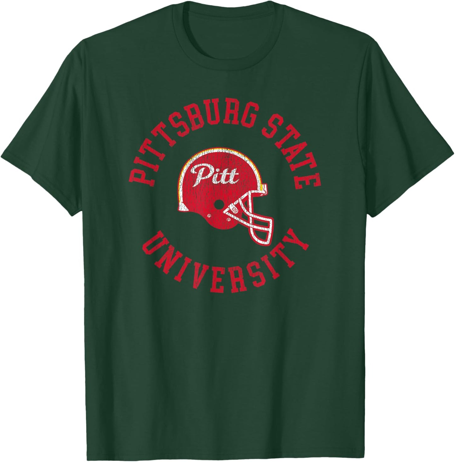 Vintage Pitt State Gorillas Football Retro Helmet T-Shirt - T-Shirt | Forest