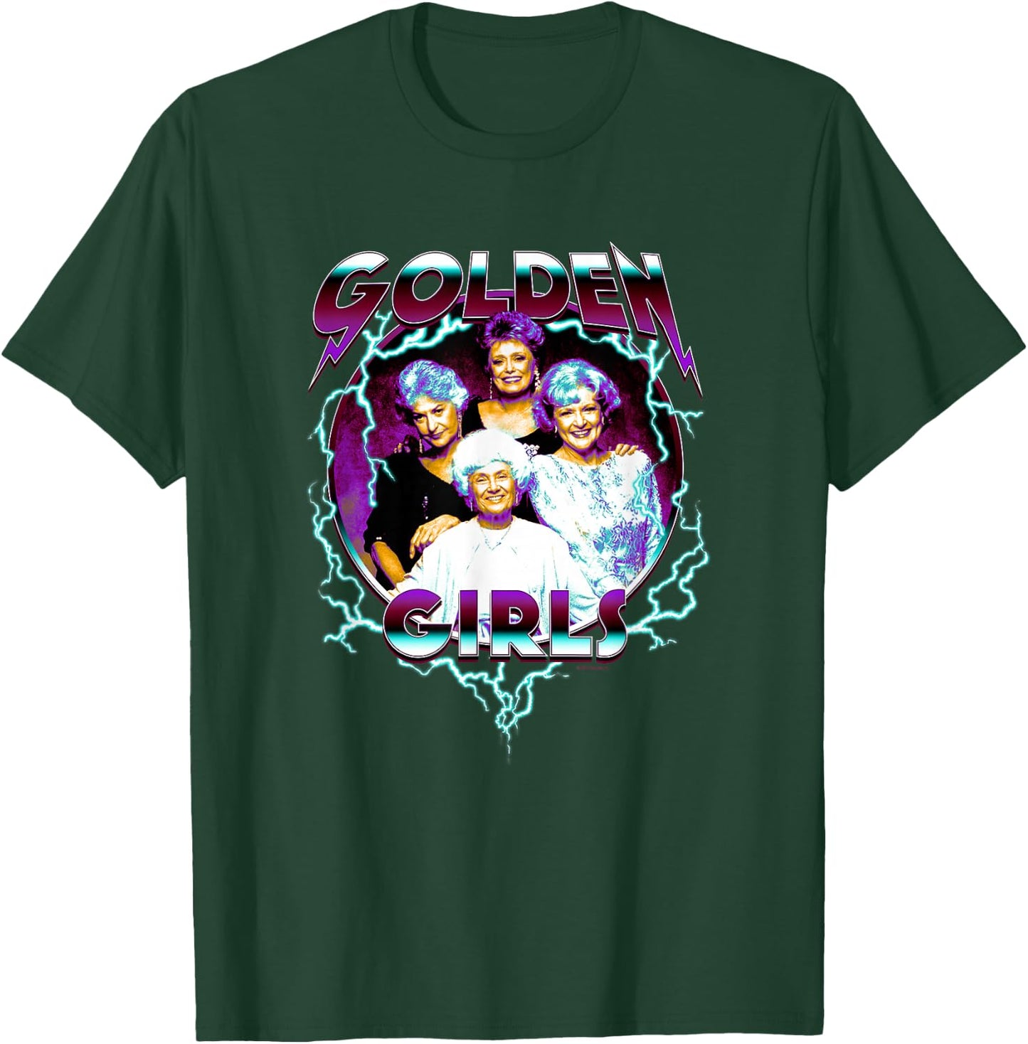 The Golden Girls Iconic 80s Metal Vibes Group Shot Portrait , black T-Shirt - T-Shirt | Forest