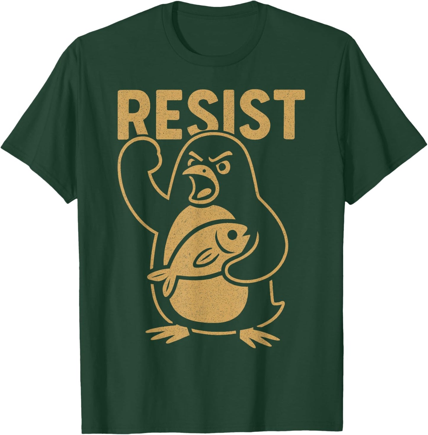 Résistez à la protestation des militants rebelles des pingouins en colère contre les tarifs douaniers T-Shirt - T-Shirt | Forest