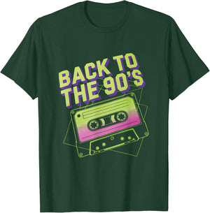 Back To The 90's - 90s Nostalgia Retro Music T-Shirt - T-Shirt | Forest