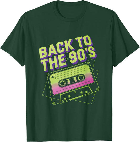 Back To The 90's - 90s Nostalgia Retro Music T-Shirt - T-Shirt | Forest