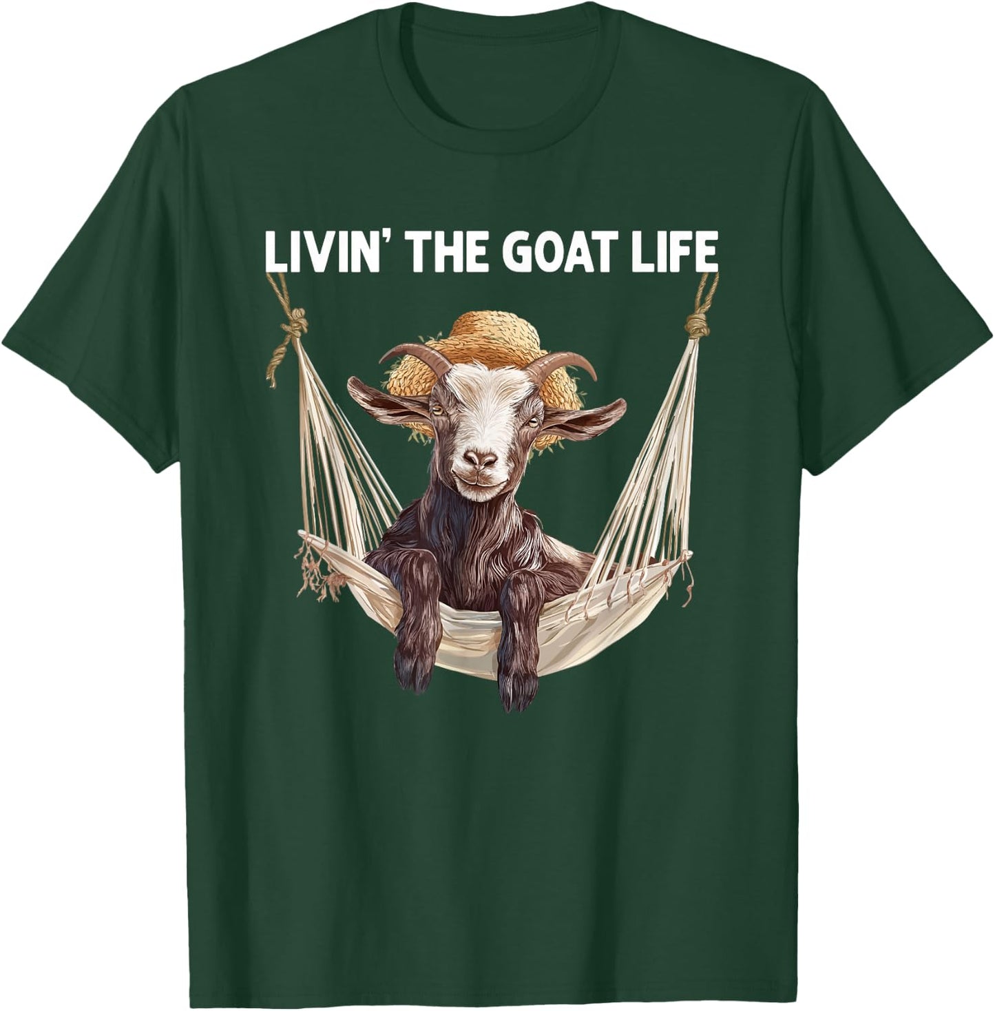 Goat Life Chilling Goat Farmer T-Shirt - T-Shirt | Forest