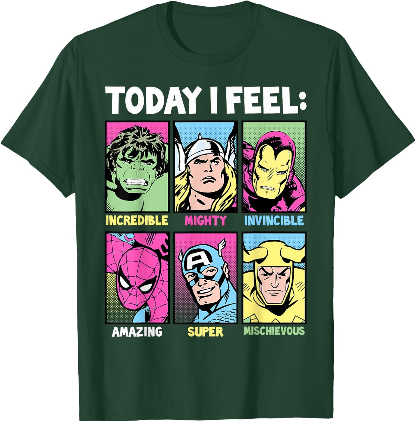 Marvel Avengers Today I Feel Panels T-Shirt - T-Shirt | Forest
