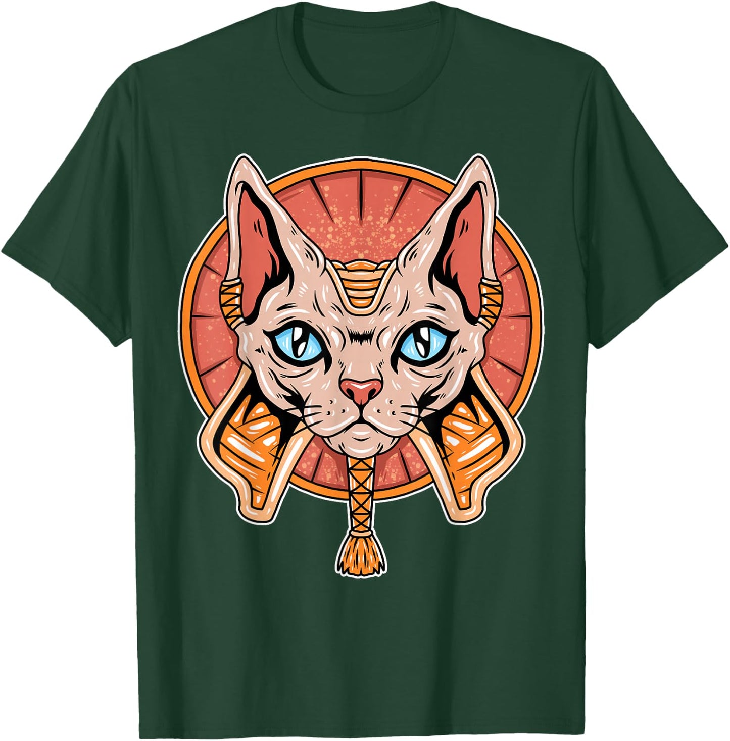Sphynx Egypt Pharaoh Sphinx Devon Rex Cat Ancient Egyptian T-Shirt - T-Shirt | Forest