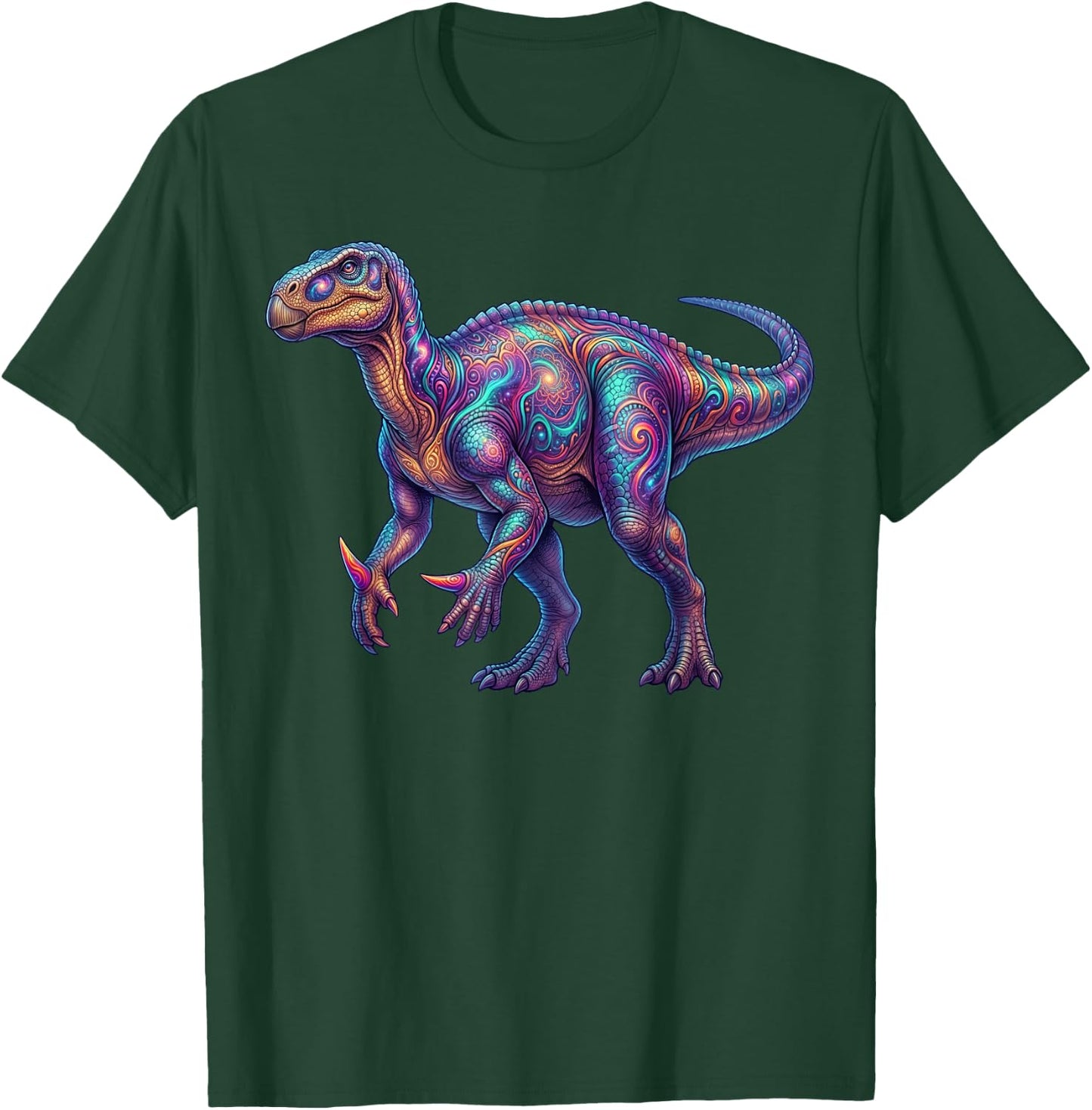 Iguanodon Dinosaur Paleontology Prehistoric Herbivore T-Shirt - T-Shirt | Forest