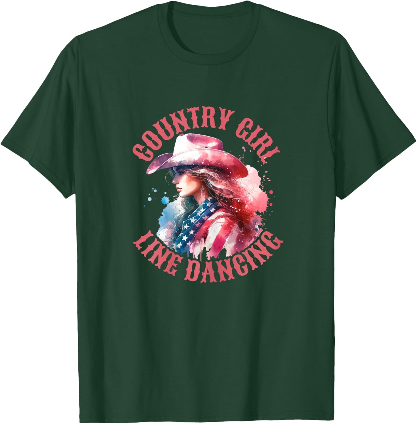 WOMEN - Country Girl Line Dancing - Country Dancer , white, Female X-Small T-Shirt - T-Shirt | Forest