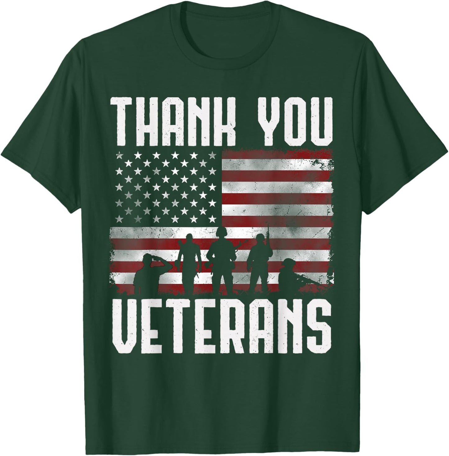 Veterans Day Gifts Thank You Veterans Proud T-Shirt - T-Shirt | Forest