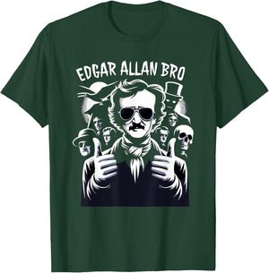 Edgar Allan Poe Raven Gothic Literature Macabre Poetry T-Shirt - T-Shirt | Forest