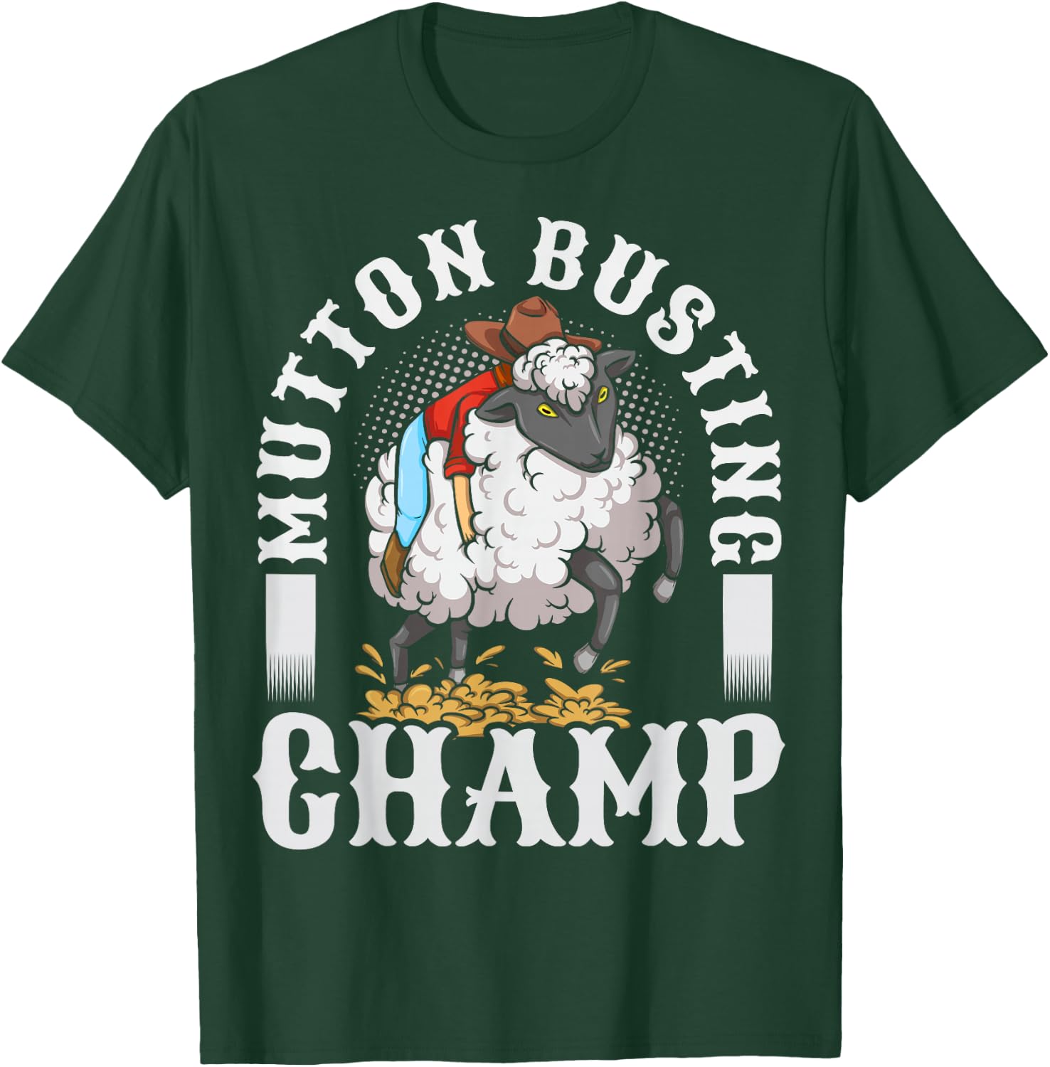 Youth Rodeo Mutton Busting Design for a Mutton Buster T-Shirt - T-Shirt | Forest