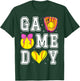 Softball Coquette Bow Softball Mom Game Day Softball Mama T-Shirt - T-Shirt | Forest