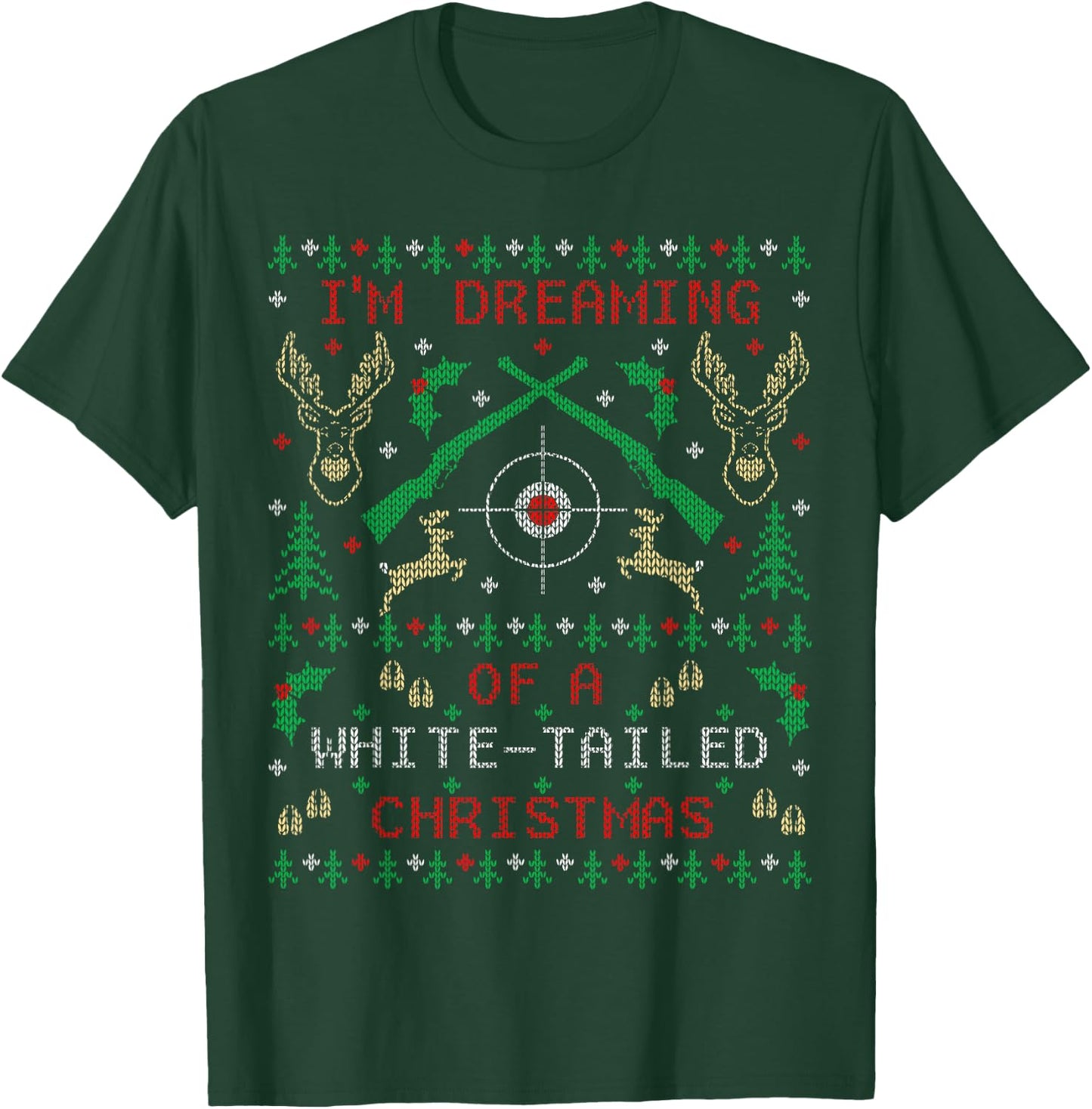 Deer Hunting Funny Ugly Christmas Sweater Party Shirts T-Shirt - T-Shirt | Forest