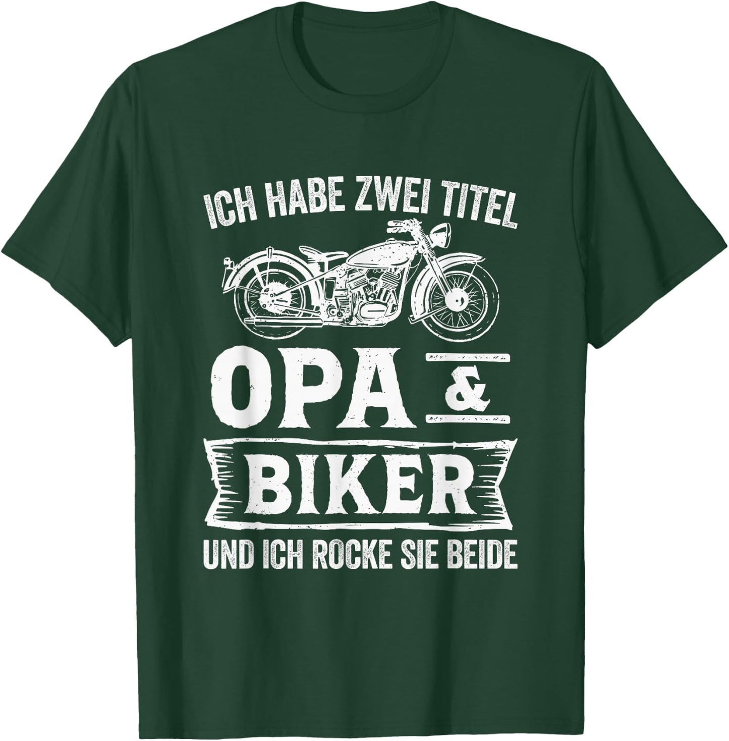 Motorrad Biker Motorradfahrer Geschenke Biker Opa Motorradfahrer Motorrad T-Shirt - T-Shirt | Forest