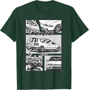 Civic Eg 6 Japanese Car , black T-Shirt - T-Shirt | Forest
