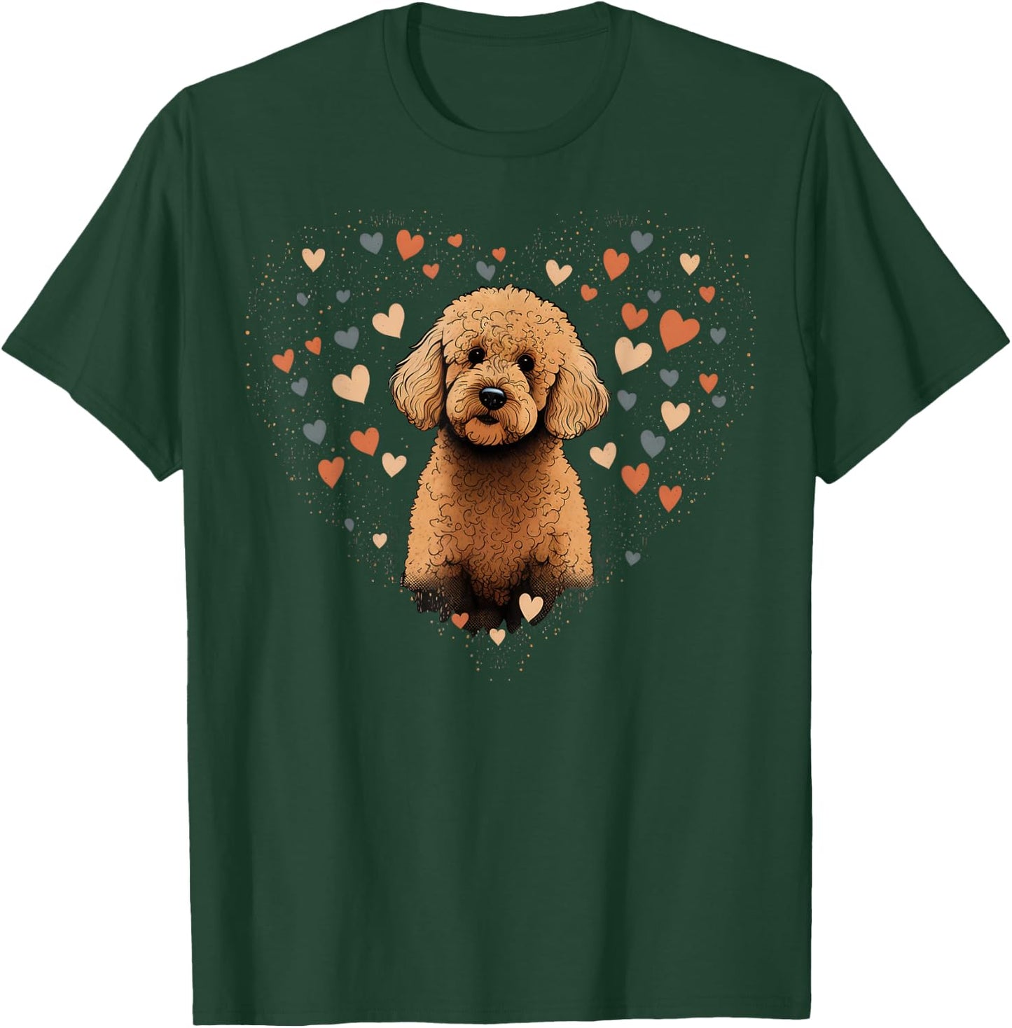 Golden Doodle Love for Valentines Day on Goldendoodle Lover T-Shirt - T-Shirt | Forest