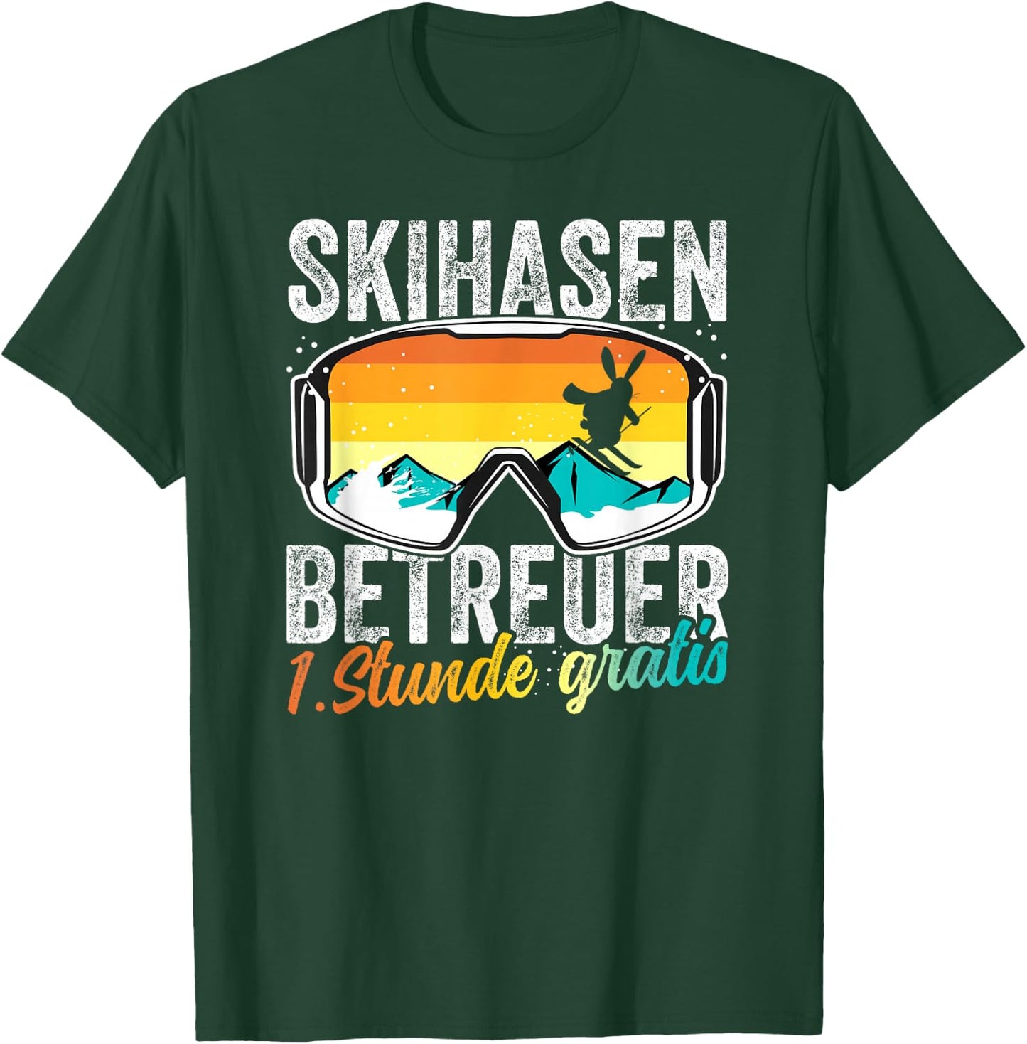 Ski Bunny Caregiver Ski Holiday Ski Instructor Apres Ski Party , black T-Shirt - T-Shirt | Forest