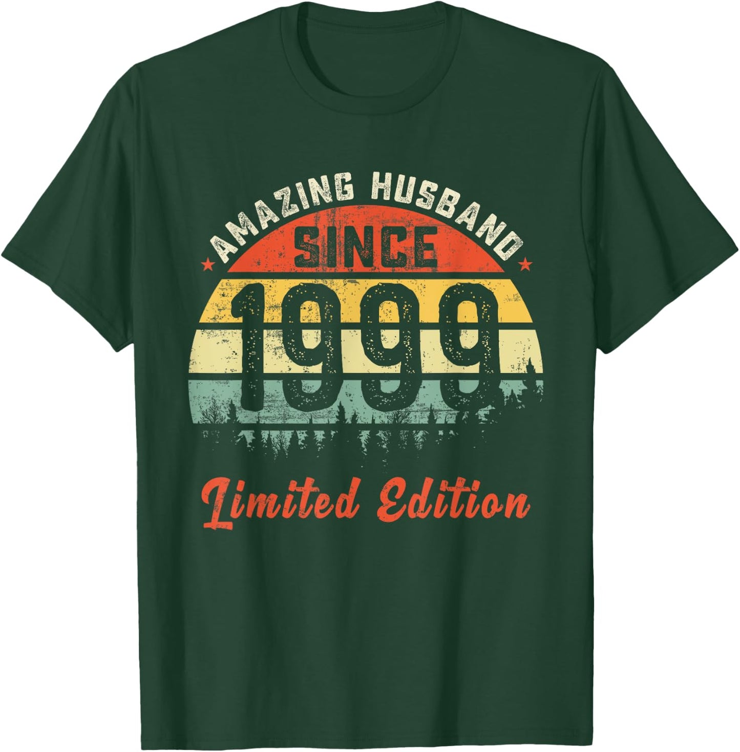 Amazing Husband 1999 Couple wedding Anniversary Men Women T-Shirt - T-Shirt | Forest