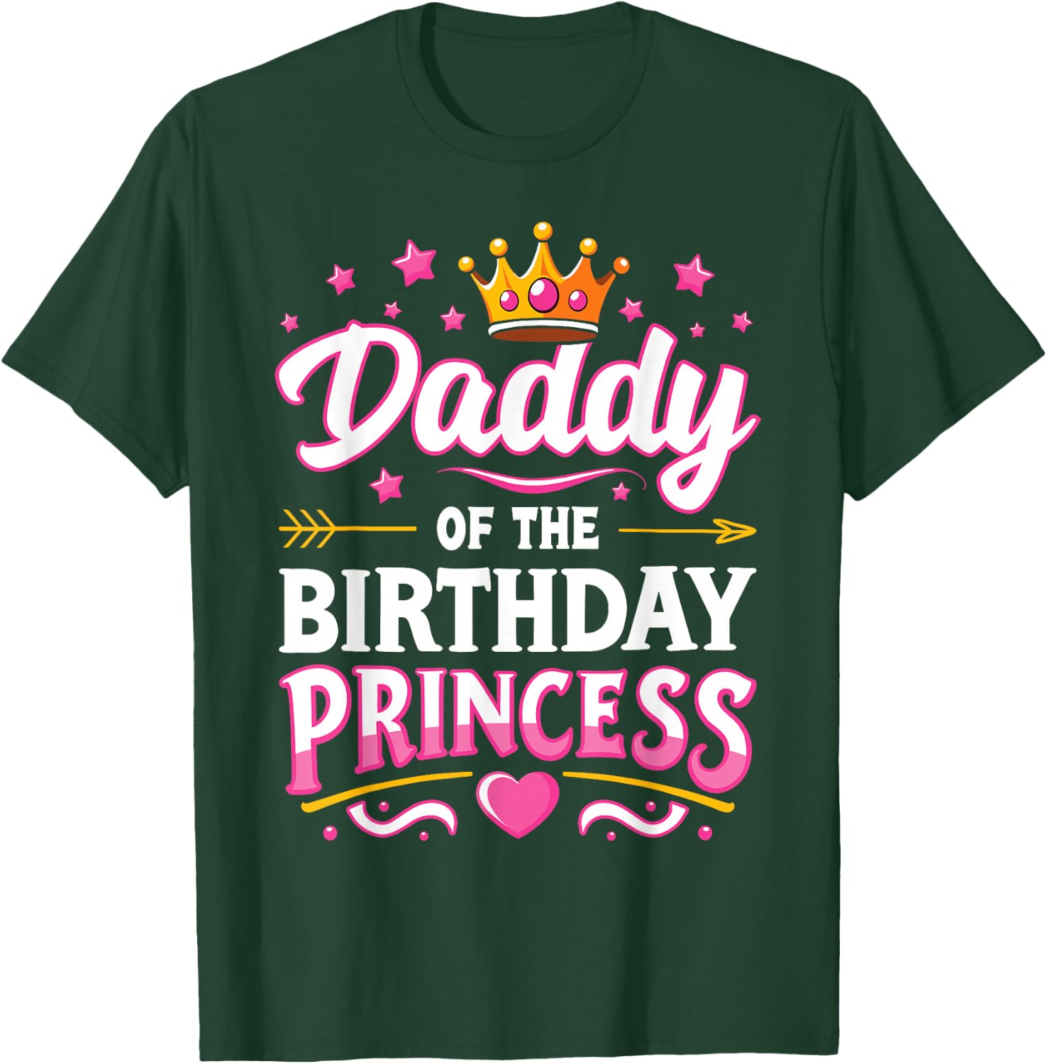 Daddy Of The Birthday Princess Family Matching Girls Party T-Shirt - T-Shirt | Forest