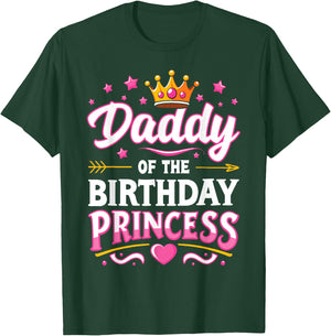 Daddy Of The Birthday Princess Family Matching Girls Party T-Shirt - T-Shirt | Forest